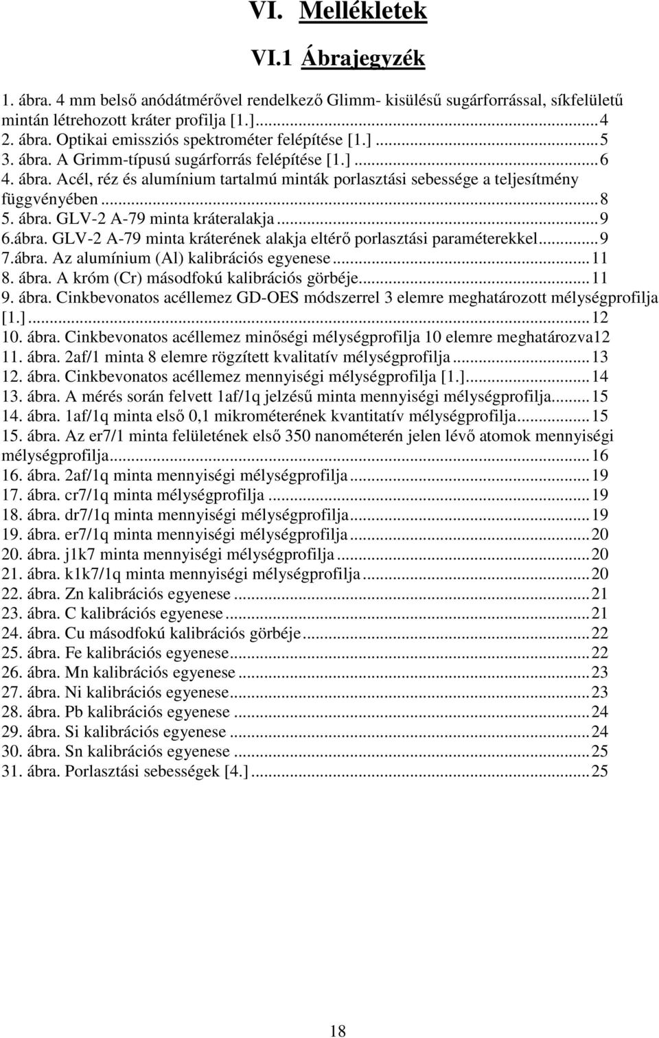 ..9 6.ábra. GLV-2 A-79 minta kráterének alakja eltérő porlasztási paraméterekkel...9 7.ábra. Az alumínium (Al) kalibrációs egyenese...11 8. ábra. A króm (Cr) másodfokú kalibrációs görbéje...11 9.