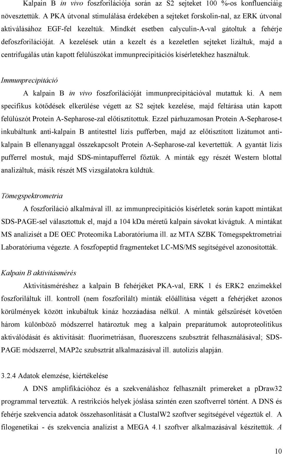 A kezelések után a kezelt és a kezeletlen sejteket lizáltuk, majd a centrifugálás után kapott felülúszókat immunprecipitációs kísérletekhez használtuk.