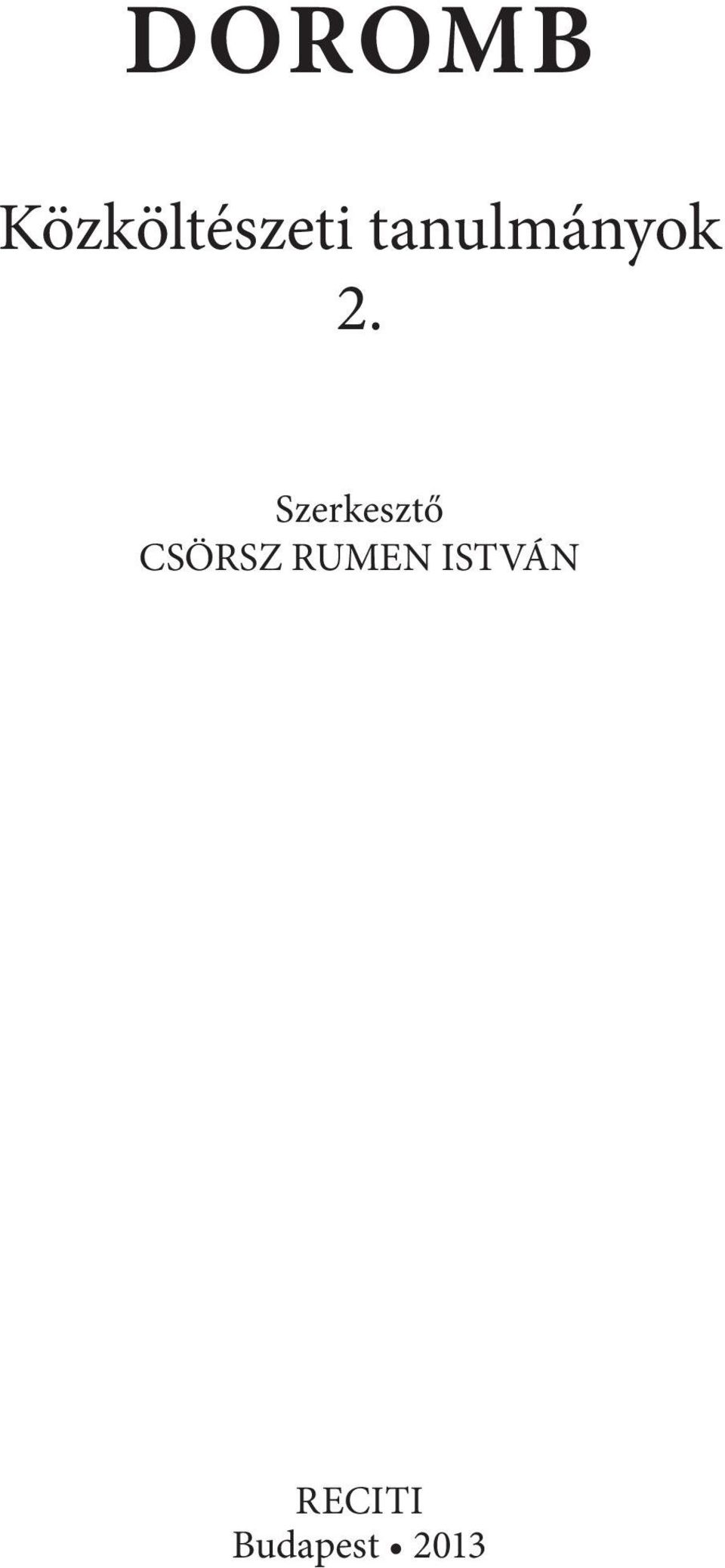 Szerkesztő CSÖRSZ