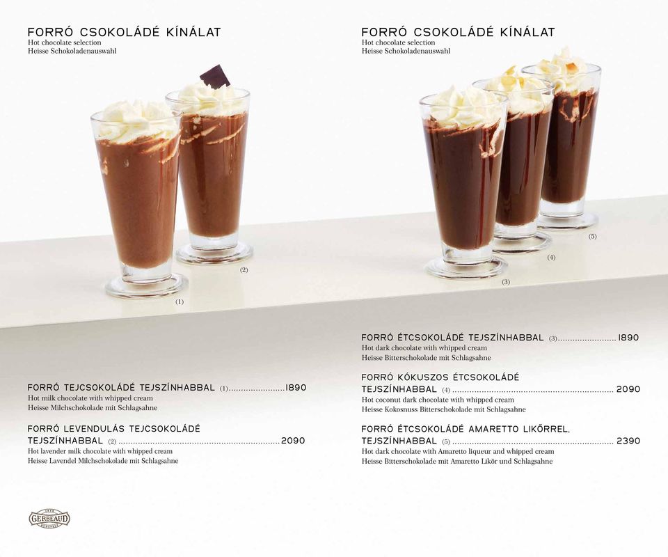 ..1890 Hot milk chocolate with whipped cream Heisse Milchschokolade mit Schlagsahne FORRÓ LEVENDULÁS TEJCSOKOLÁDÉ TEJSZÍNHABBAL.