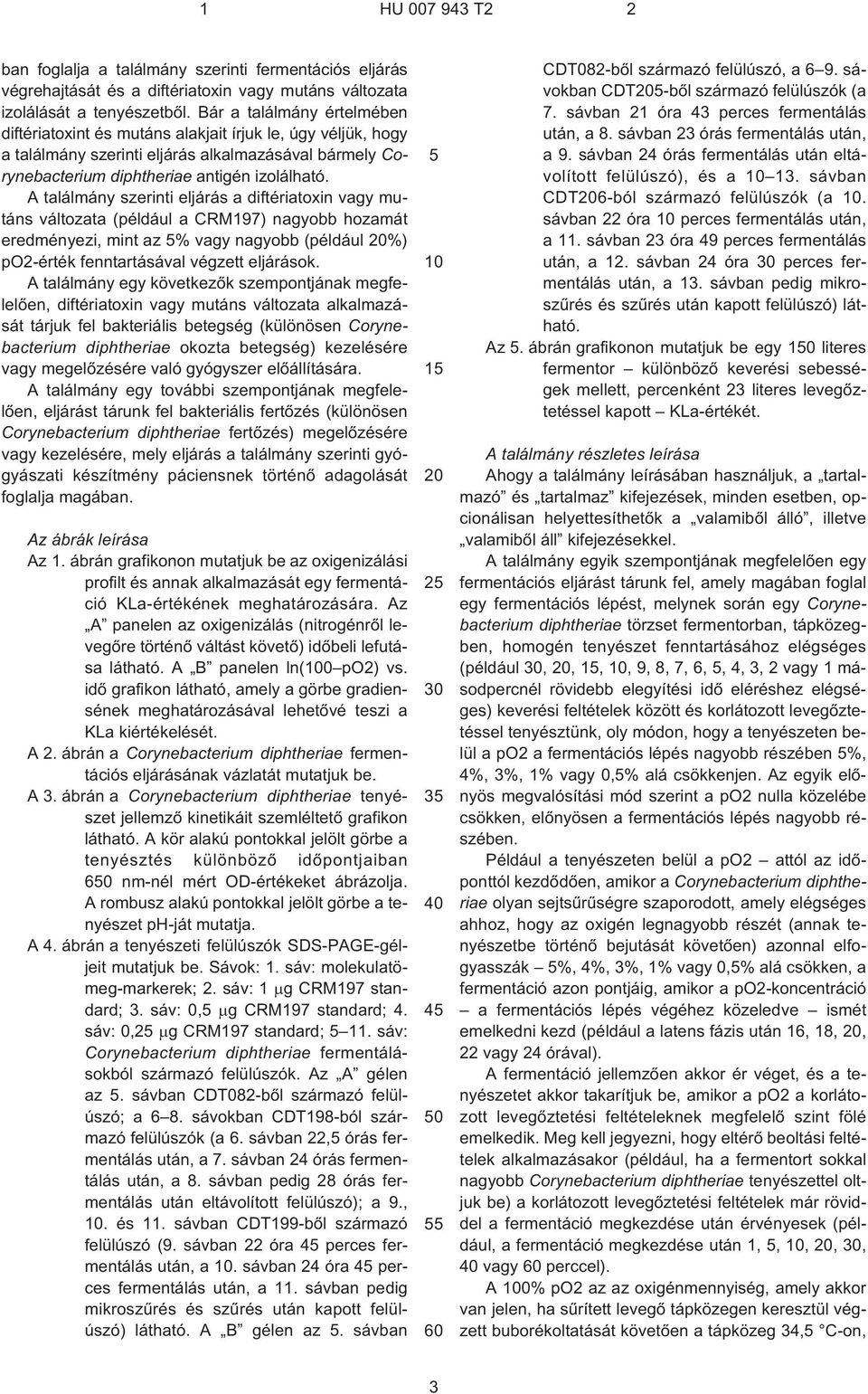 A találmány szerinti eljárás a diftériatoxin vagy mutáns változata (például a CRM197) nagyobb hozamát eredményezi, mint az % vagy nagyobb (például %) po2-érték fenntartásával végzett eljárások.