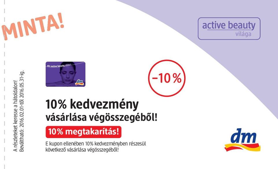 10% kedvezmény vásárlása végösszegéből!