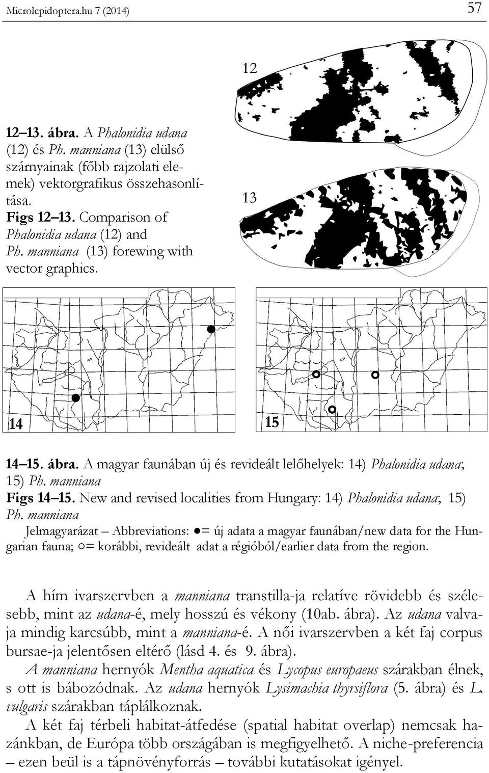 manniana Figs 14 15. New and revised localities from Hungary: 14) Phalonidia udana; 15) Ph.