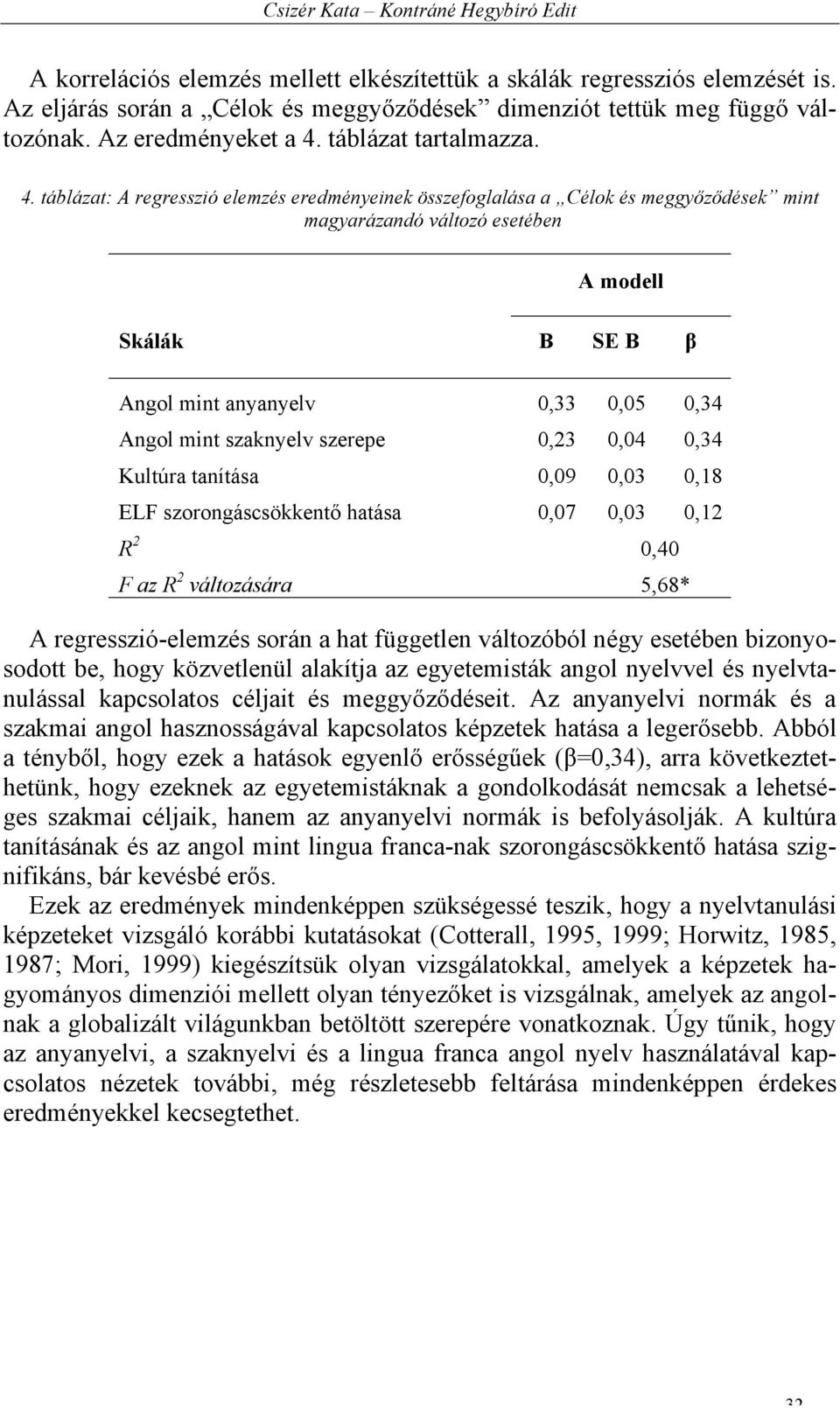 táblázat tartalmazza. 4.