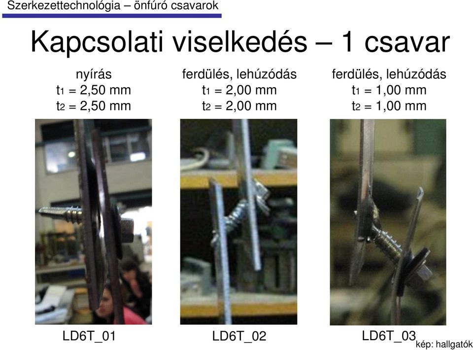 t2 = 2,00 mm ferdülés, lehúzódás t1 = 1,00 mm t2