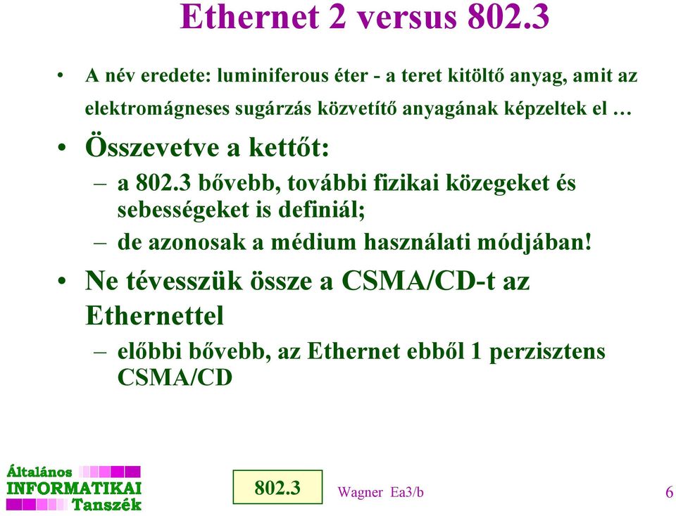 közvetítő anyagának képzeltek el Összevetve a kettőt: a 802.