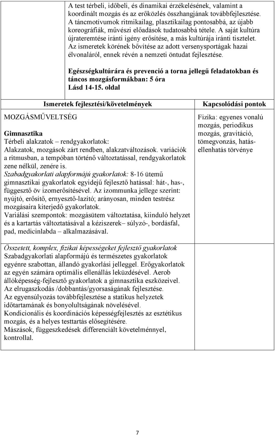 A saját kultúra újrateremtése iránti igény erősítése, a más kultúrája iránti tisztelet.