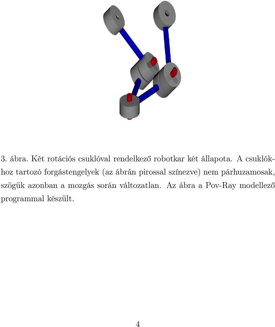 A csuklókhoz tartozó forgástengelyek (az ábrán pirossal