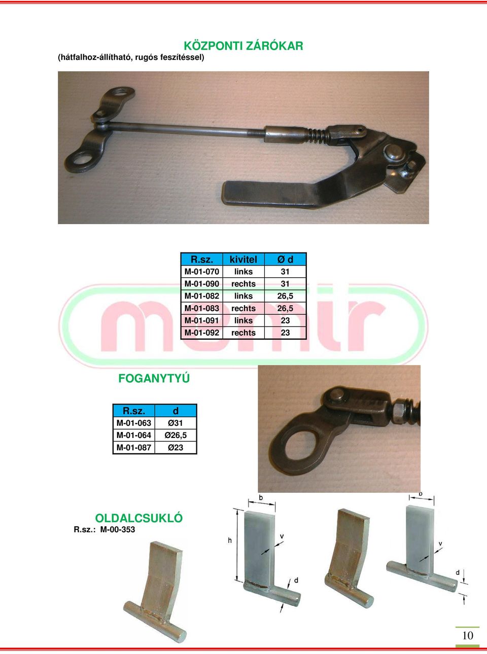 M-01-083 rechts 26,5 M-01-091 links 23 M-01-092 rechts 23