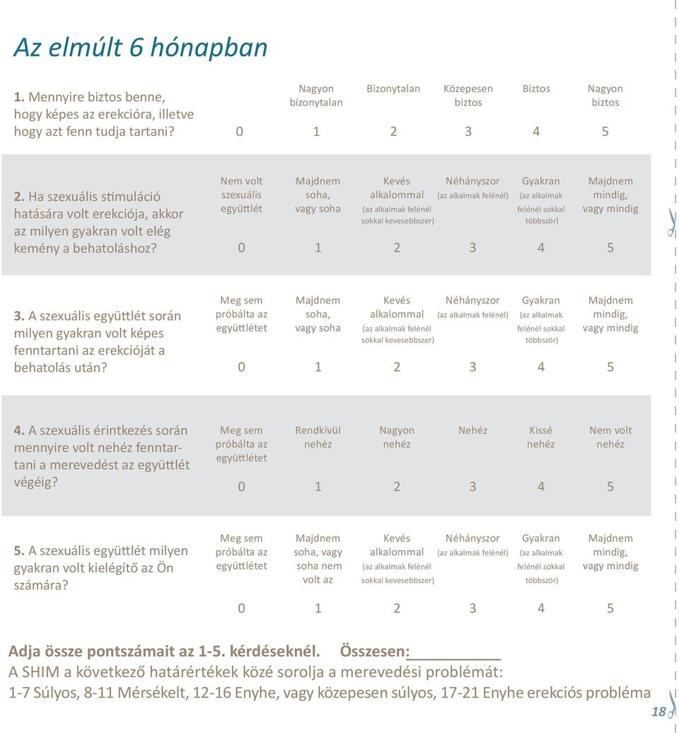 Nem volt Majdnem Kevés Néhányszor Gyakran Majdnem szexuális soha, alkalommal (az alkalmak felénél) (az alkalmak mindig, együttlét vagy soha (az alkalmak felénél felénél sokkal vagy mindig sokkal