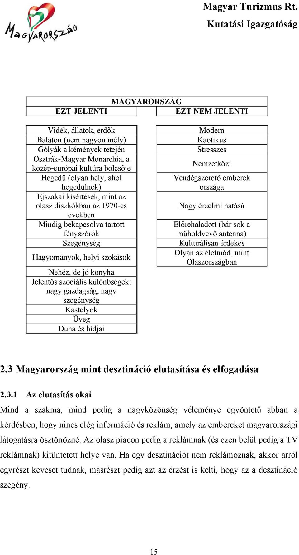 különbségek: nagy gazdagság, nagy szegénység Kastélyok Üveg Duna és hídjai Modern Kaotikus Stresszes Nemzetközi Vendégszerető emberek országa Nagy érzelmi hatású Előrehaladott (bár sok a műholdvevő