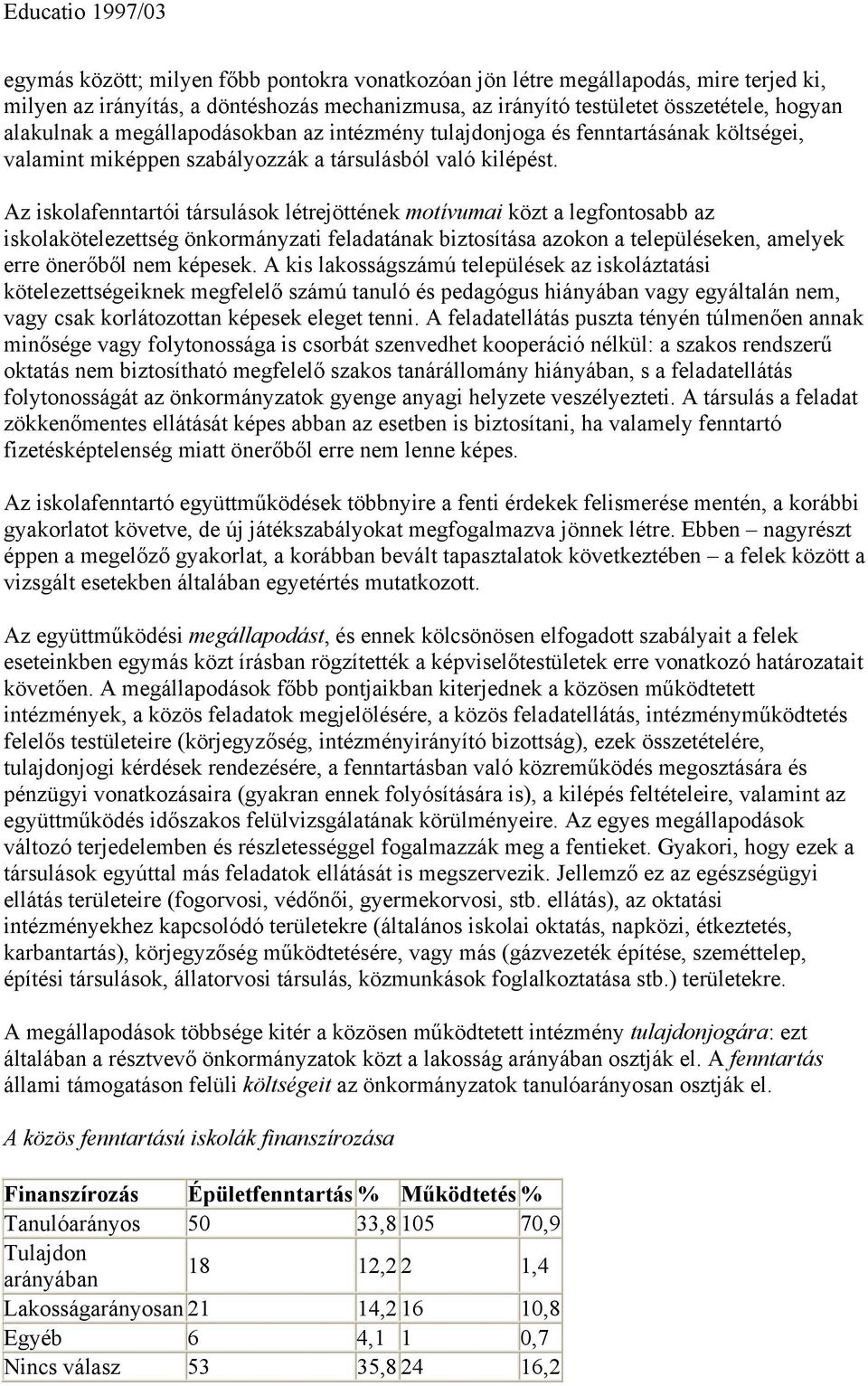 Az iskolafenntartói társulások létrejöttének motívumai közt a legfontosabb az iskolakötelezettség önkormányzati feladatának biztosítása azokon a településeken, amelyek erre önerőből nem képesek.