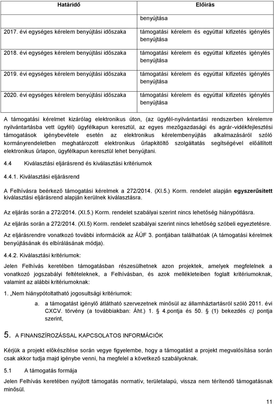 évi egységes kérelem benyújtási időszaka támogatási kérelem és egyúttal kifizetés igénylés benyújtása 2020.