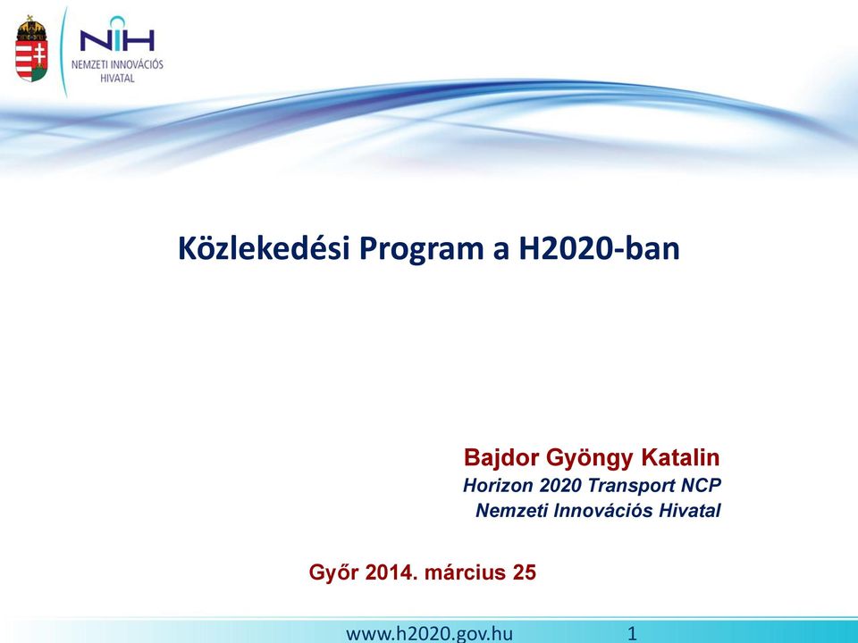 Horizon 2020 Transport NCP