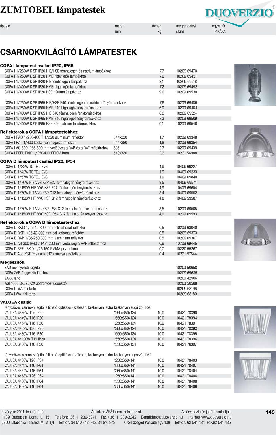 COPA I 1/400W K SP IP20 HSE nátriumlámpákhoz 9,0 10209 69530 COPA I 1/250W K SP IP65 HIE/HSE E40 fémhalogén és nátrium fényforrásokhoz 7,6 10209 69486 COPA I 1/250W K SP IP65 HME E40 higanygőz