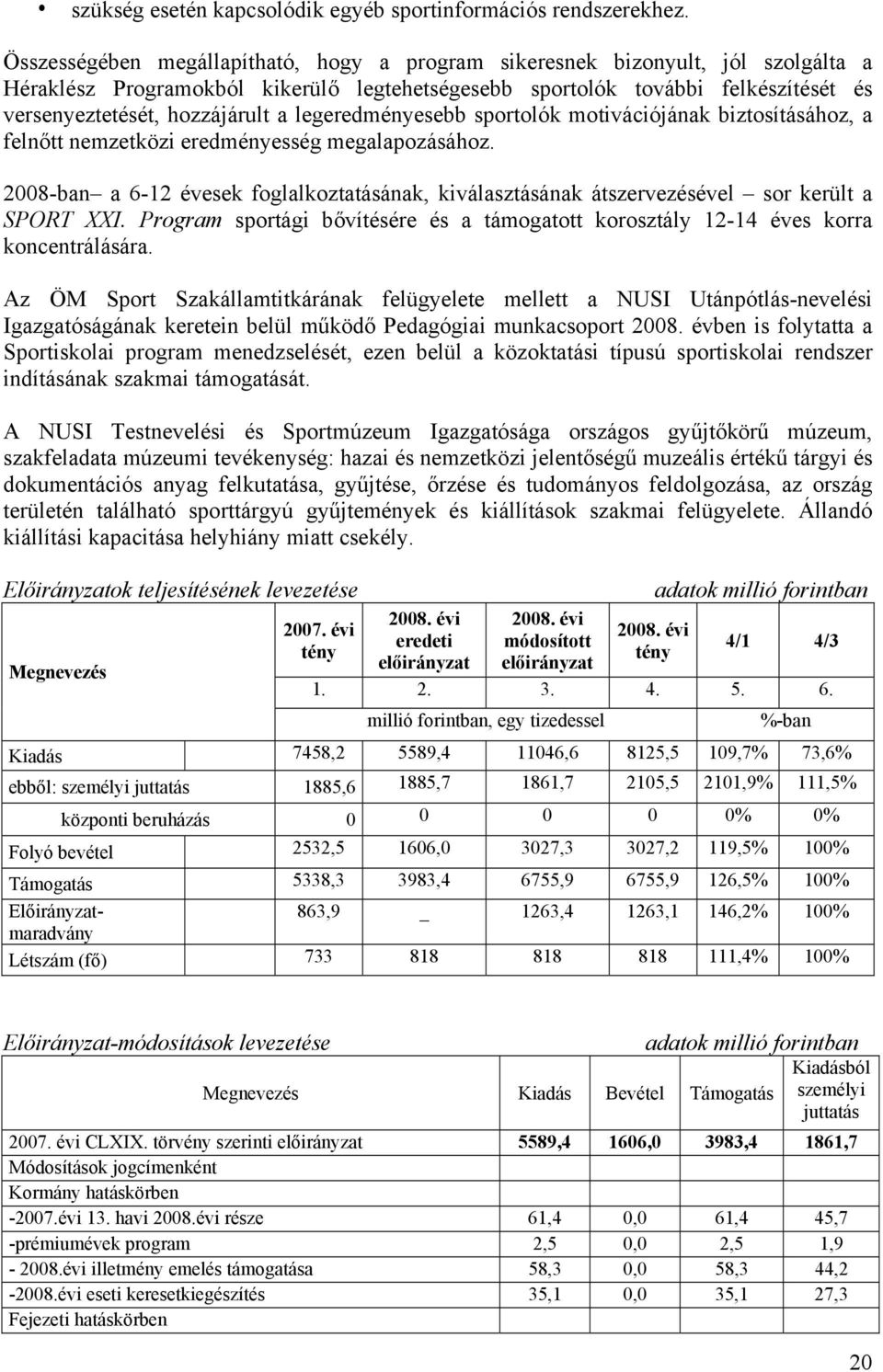 legeredményesebb sportolók motivációjának biztosításához, a felnőtt nemzetközi eredményesség megalapozásához.