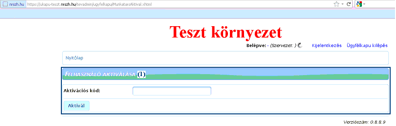 Az Ügyfélkapun történt sikeres belépés esetén rövid időre megjelenik ez a képernyő: Ezt követően az Ügyfélkapu átirányítja Önt az NRSZH KENYSZI rendszerébe: abban az esetben, ha már használta a