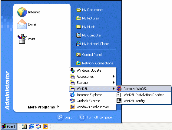 3.4.4 Windows XP a meghajtó eltávolítása Hivja fel a "Control Panel" "Network Connections" "Local Area Connection" t. Nyomja meg a Properties t (lásd 65 ábra, 40.oldal).