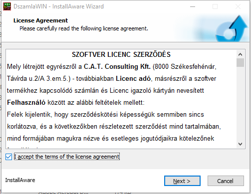 Ezzel a módszerrel a program cserélődik, az adatbázisok természetesen nem sérülnek. Ettől függetlenül készítsen biztonsági mentést a művelet végrehajtása előtt.