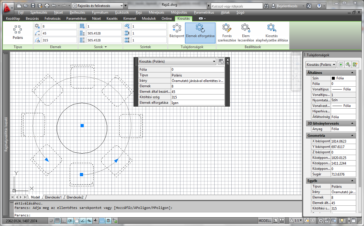 64 AZ AUTOCAD LT 2012 ALAPJAI hetővé tették az AutoCAD WS szolgáltatást, amelyen keresztül megoszthatjuk a rajzokat.