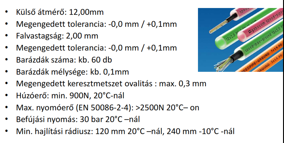 1.1. alépítmény építés külterületen 1.1.2. csőfektetések 1.1.2.1. LPE, HDPE csőfektetések 1.1.2.2. minicső fektetések 1.1.2.3. minicső kábel fektetések 1.1.2.2. minicső fektetések 23 Füzér Ferenc, MAX-TEL7 Kft.