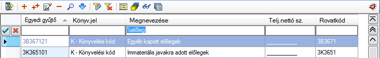 1.10.2.6 Adatok frissítése a navigációs felületen Egy navigációs ablakon látható adatokat frissíteni kereső sáv mellett található lehetőségünk. ikonnal van 1.10.3 Karbantartó felületen elérhető lehetőségek 1.