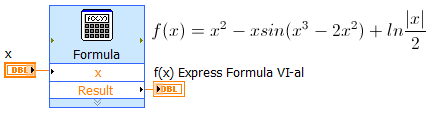 24. ábra). 11.24. ábra Összetett képlet számítása Formula (Express) VI felhasználásával blokkdiagram 11.3.