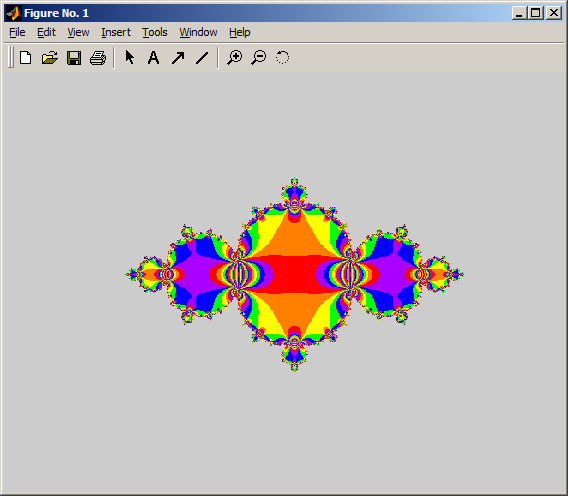 11.31. ábra MATLAB script node - Fractal.vi gyári mintapélda blokkdiagramja 11.32.