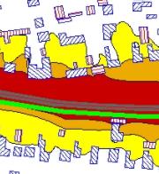 Stratégiai küszöbérték L den mutatóra: 63 db 100. sz. fővonal: L éjjel mutatóra: 55 db 100. sz. fővonal: A 100. sz. fővonal környezetében a homlokzati zajterhelés a következő szakaszokon haladja meg a 73 db-es értéket: A 100.