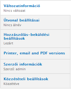 2.6 Info Link Box beküldése Tartalom Tartalom hozzáadása Info Link Box Kép mező: lehetőségünk van az Info Link Box tartalomra jellemző kép megadására.