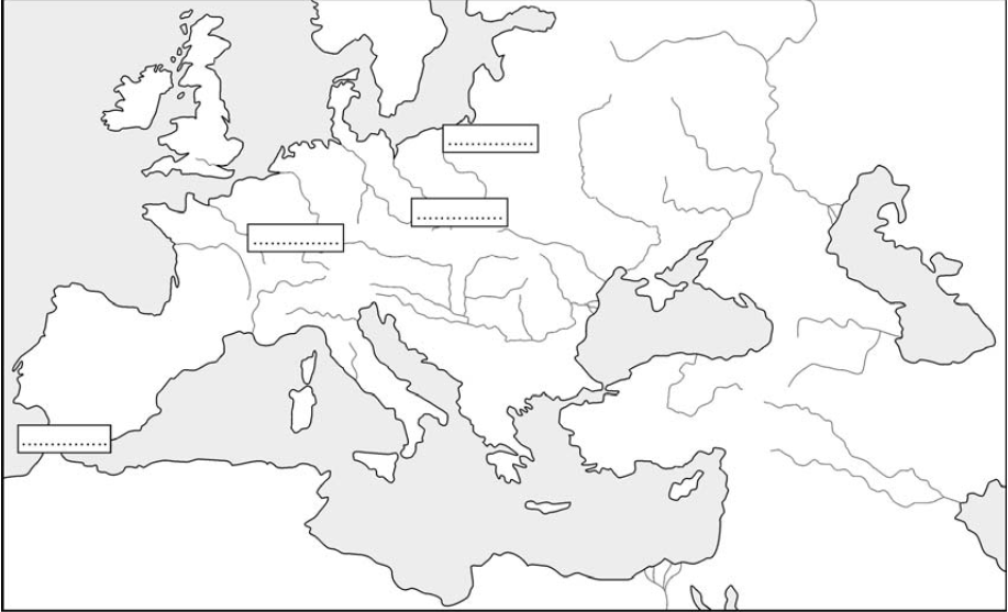 4. A feladat a XVIII. századi európai hatalmi viszonyokra vonatkozik. (E/5) Válaszoljon ismeretei felhasználásával a kérdésekre! a) Állítsa időrendi sorrendbe az alábbi eseményeket!