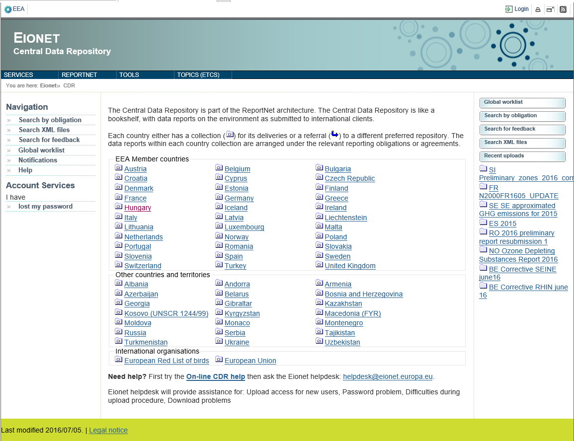 CDR Central Data Repository A központi adattár (CDR Central Data