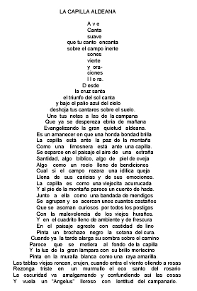 3. ábra: Huidobro: Triángulo armonico 4. ábra: Huidobro: La capilla aldeana Vizsgáljunk meg néhány képverset, hogy lássuk, milyen kapcsolat áll fenn bennük szöveg és kép között.