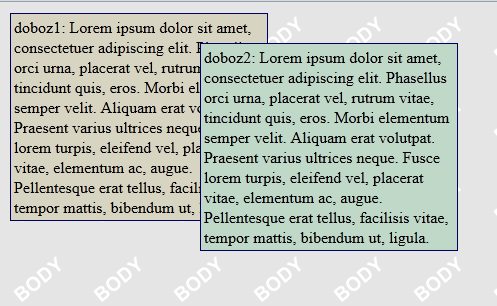 Abszolút pozícionálás (1.) <!DOCTYPE HTML> <html> <head> <title></title> <link href="dobozok.