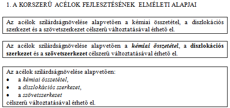 17. ábra Tartalom, lényeg kiemelése A példa jelzi, hogyan lehet segíteni a lényeg kiemelésével (itt felsorolással) az információk kigyűjtését.