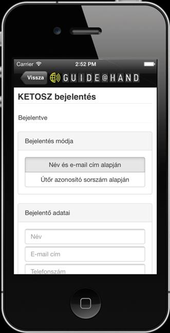A GUIDE@HAND alkalmazás család (1.