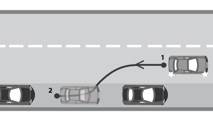 M6 - Parkolás úttal párhuzamosan hátramenetben o Követelmény A feladatot két várakozó jármű közé történő parkolással kell végre-hajtani úgy, hogy feladat végrehajtása után a jármű kijelölt várakozó
