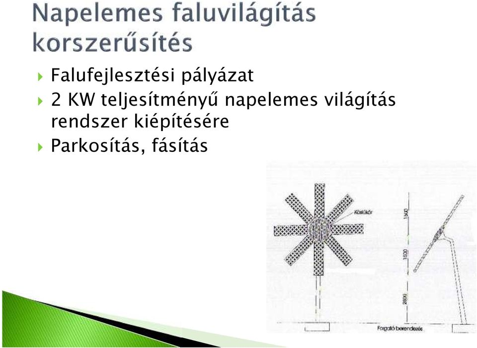 napelemes világítás