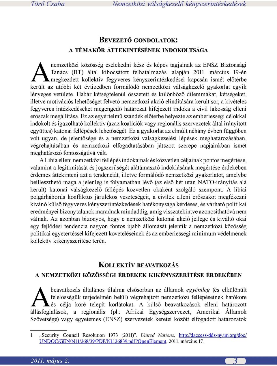 Habár kétségtelenül összetett és különböző dilemmákat, kétségeket, illetve motivációs lehetőséget felvető nemzetközi akció elindítására került sor, a kivételes fegyveres intézkedéseket megengedő