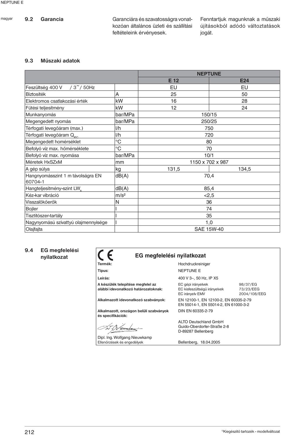 nyomás bar/mpa 250/25 Térfogati levegőáram (max.) l/h 750 Térfogati levegőáram Q IEC l/h 720 Megengedett homérséklet C 80 Befolyó víz max. hőmérséklete C 70 Befolyó víz max.