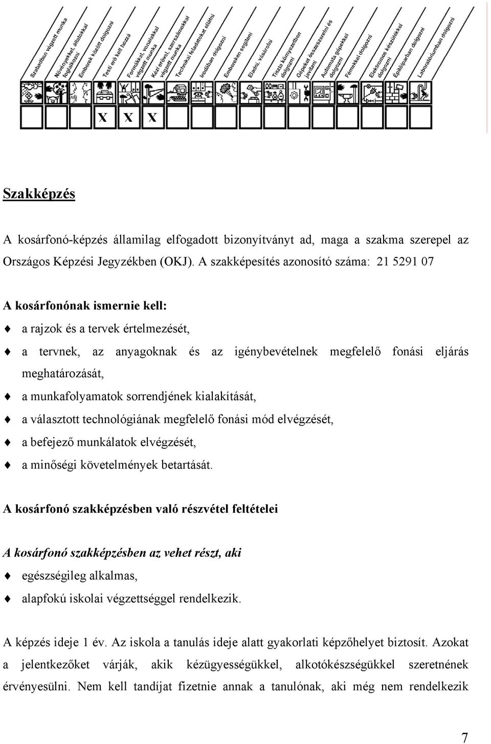 munkafolyamatok sorrendjének kialakítását, a választott technológiának megfelelő fonási mód elvégzését, a befejező munkálatok elvégzését, a minőségi követelmények betartását.