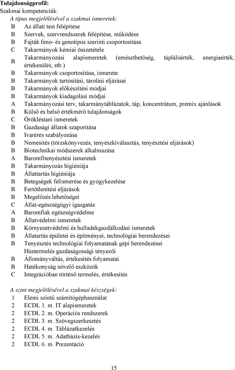 ) Takarmányok csoportosítása, ismerete Takarmányok tartósítási, tárolási eljárásai Takarmányok előkészítési módjai Takarmányok kiadagolási módjai A Takarmányozási terv, takarmánytáblázatok, táp,