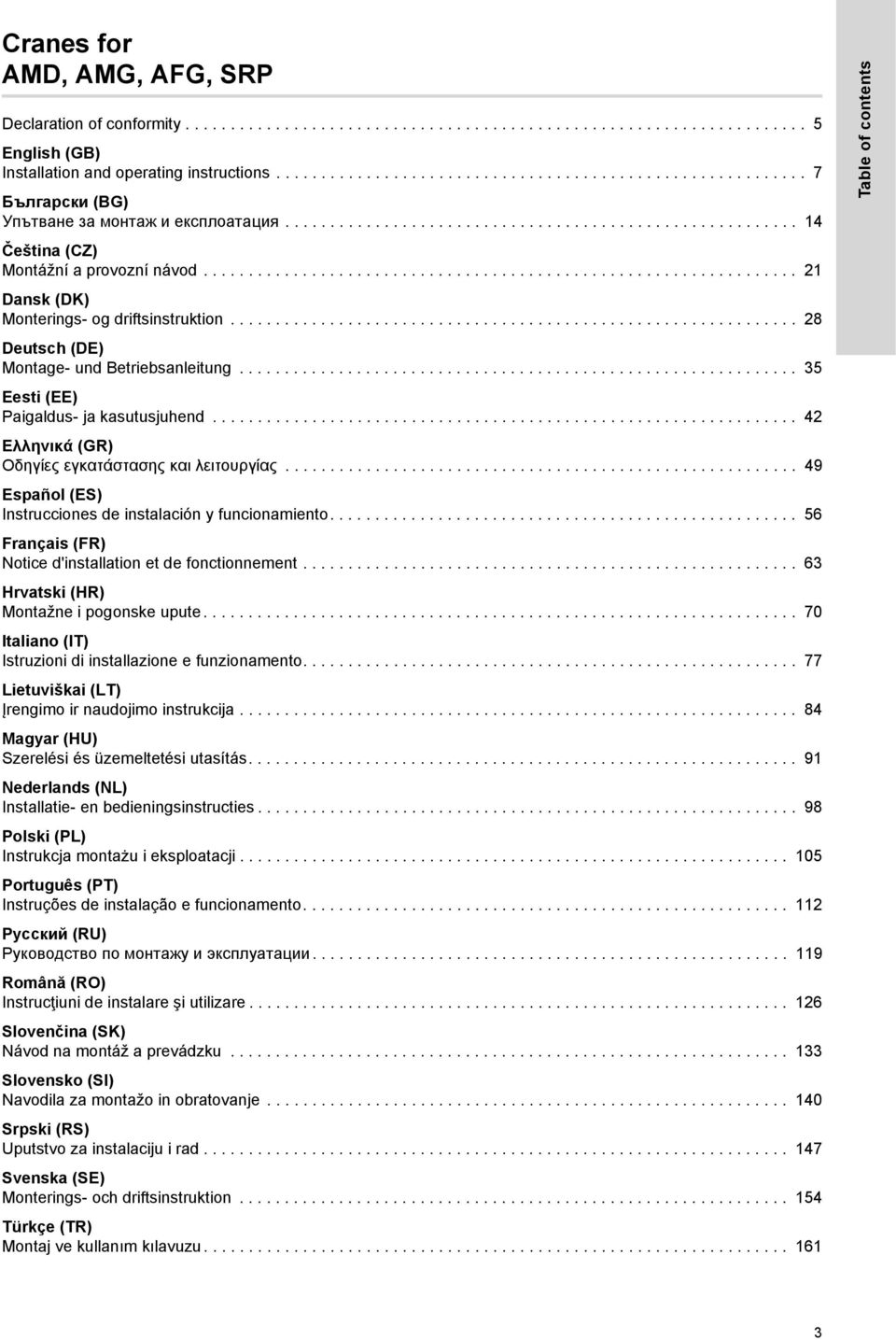 ................................................................. 21 Dansk (DK) Monterings- og driftsinstruktion............................................................... 28 Deutsch (DE) Montage- und Betriebsanleitung.