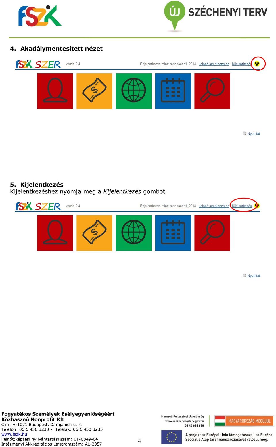Kijelentkezés