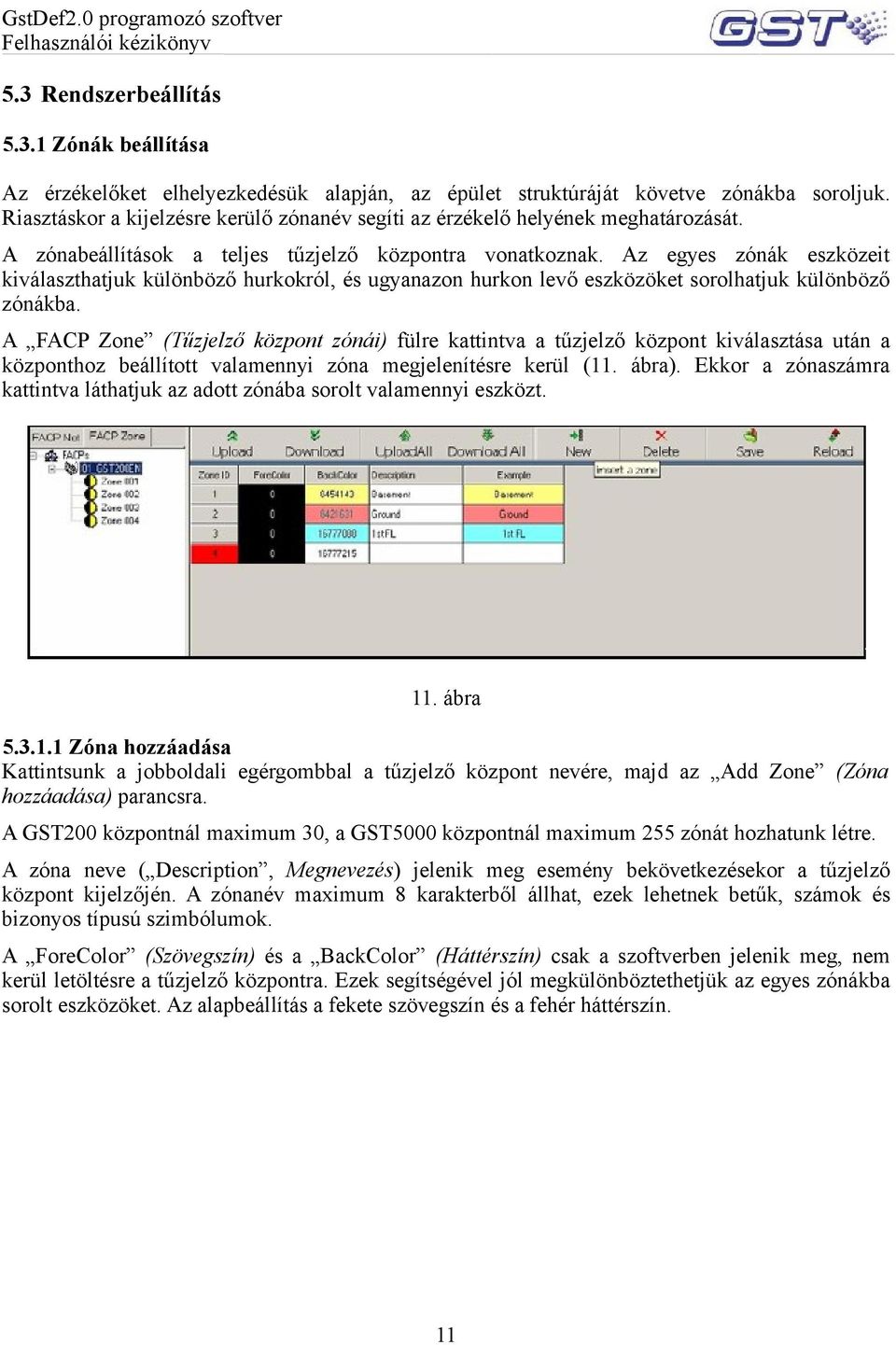 Az egyes zónák eszközeit kiválaszthatjuk különböző hurkokról, és ugyanazon hurkon levő eszközöket sorolhatjuk különböző zónákba.