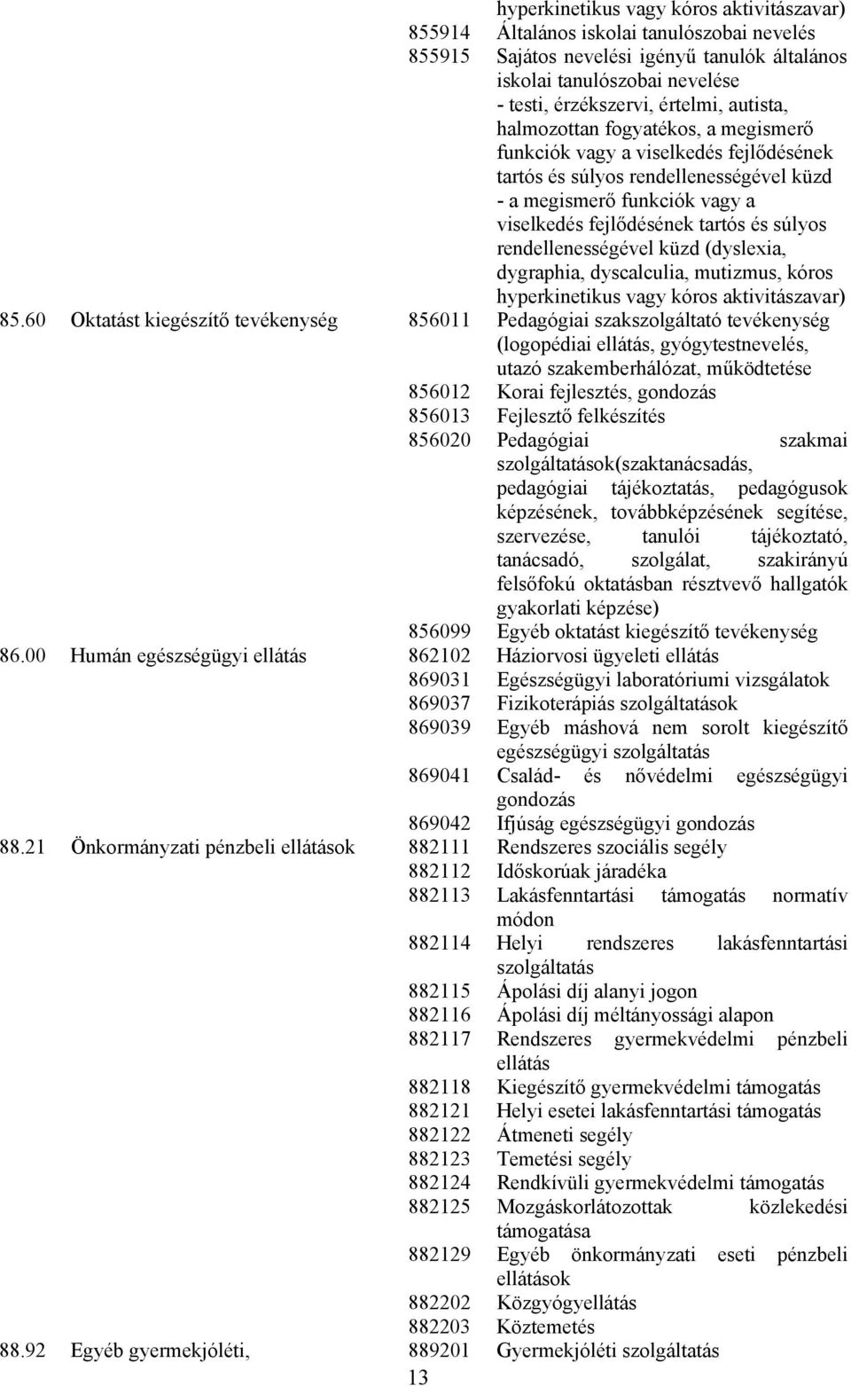 rendellenességével küzd (dyslexia, dygraphia, dyscalculia, mutizmus, kóros hyperkinetikus vagy kóros aktivitászavar) 85.