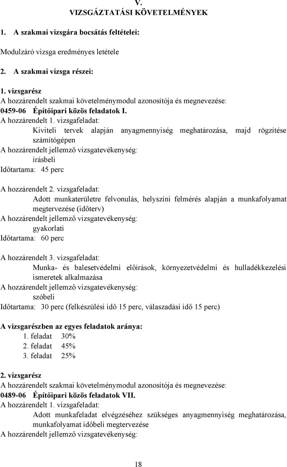 vizsgafeladat: Kiviteli tervek alapján anyagmennyiség meghatározása, majd rögzítése számítógépen írásbeli Időtartama: 45 perc A hozzárendelt 2.