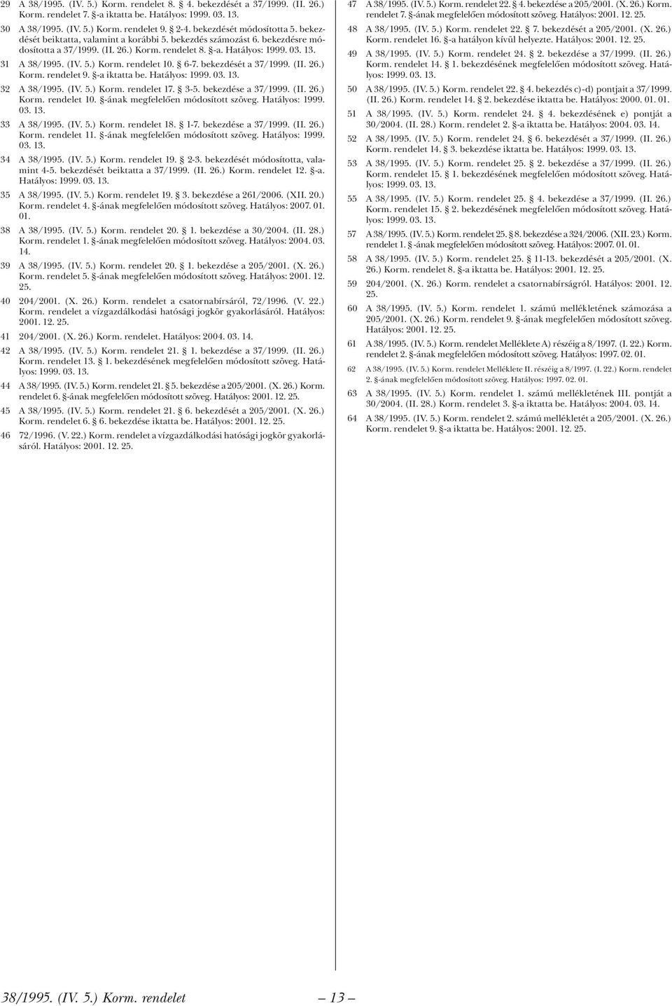 bekezdését a 37/1999. (II. 26.) Korm. rendelet 9. -a iktatta be. Hatályos: 1999. 32 A 38/1995. (IV. 5.) Korm. rendelet 17. 3-5. bekezdése a 37/1999. (II. 26.) Korm. rendelet 10.