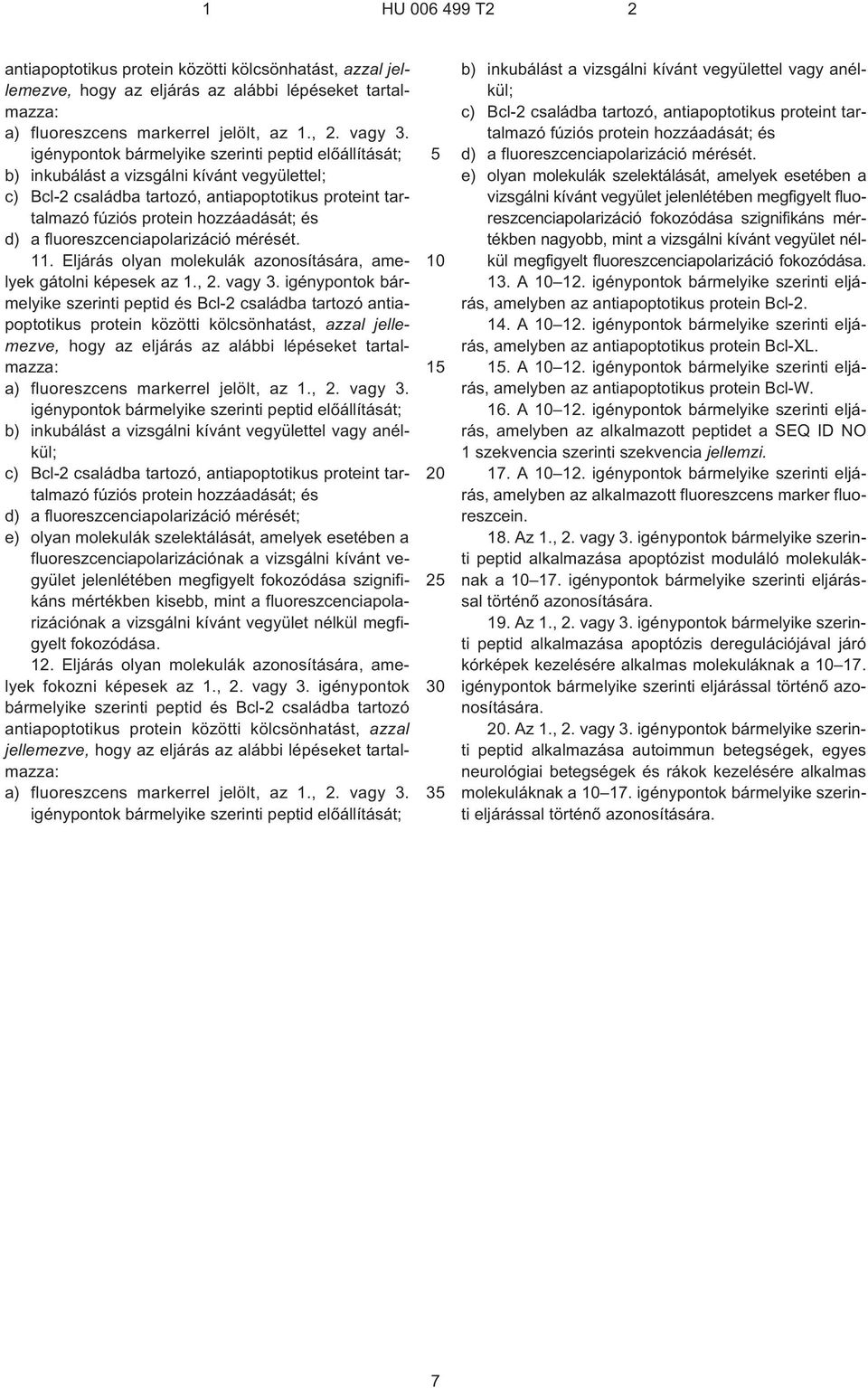 fluoreszcenciapolarizáció mérését. 11. Eljárás olyan molekulák azonosítására, amelyek gátolni képesek az 1., 2. vagy 3.