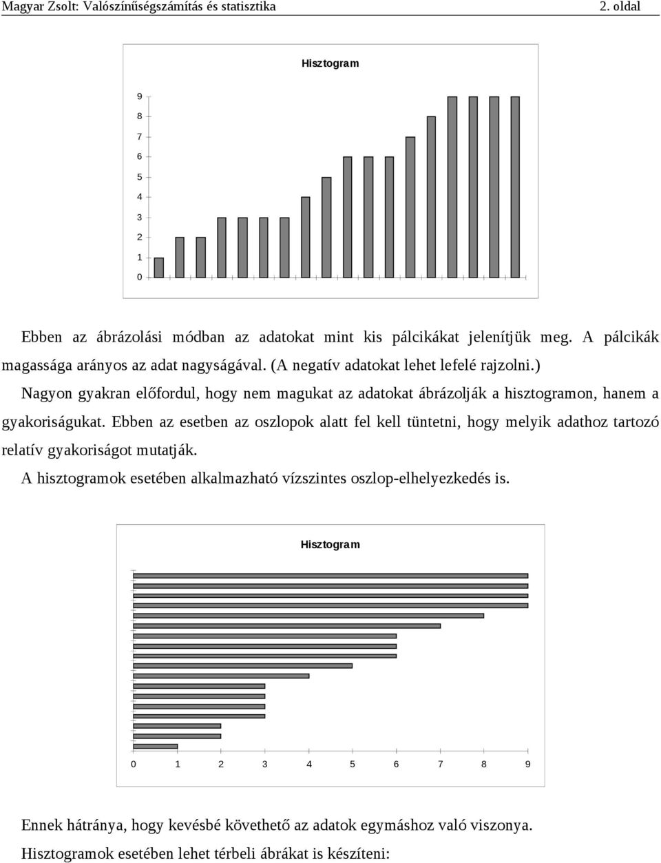 Ebben az esetben az oszlopok alatt fel kell tüntetni, hogy melyik adathoz tartozó relatív gyakoriságot mutatják.